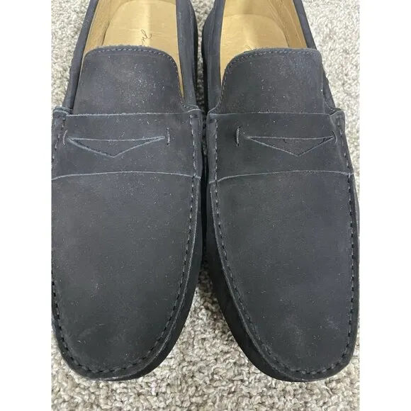 Massimo Matteo Black Suede Nubuck Penny Driver Loafers Men’s Size 11 New In Box