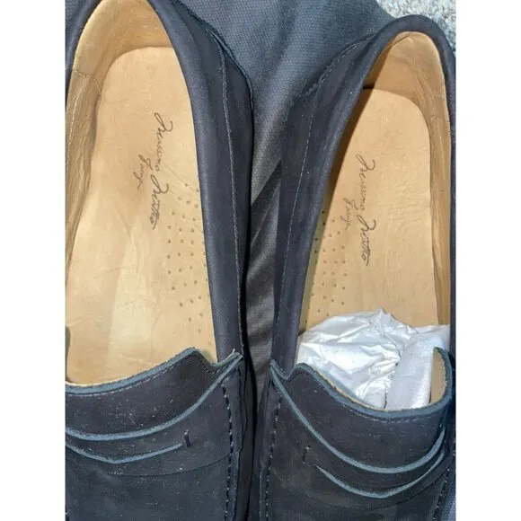 Massimo Matteo Black Suede Nubuck Penny Driver Loafers Men’s Size 11 New In Box