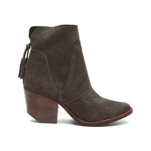 Matisse Laney Suede Leather Ankle Bootie Tassel Womens 10M Western Chunky Heel