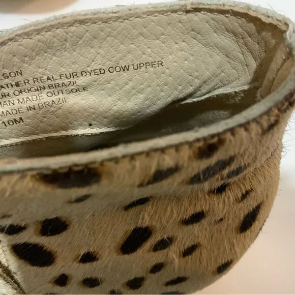 Matisse Nugent SZ 10 M Bootie Calf Hair Leather Leopard Cheetah Ankle Boots