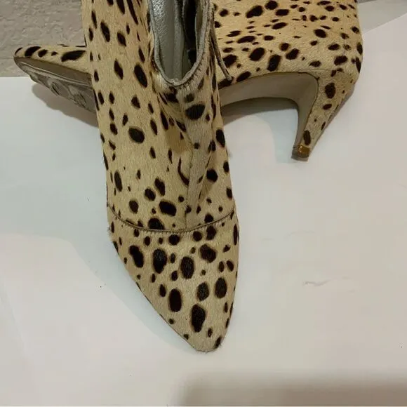 Matisse Nugent SZ 10 M Bootie Calf Hair Leather Leopard Cheetah Ankle Boots