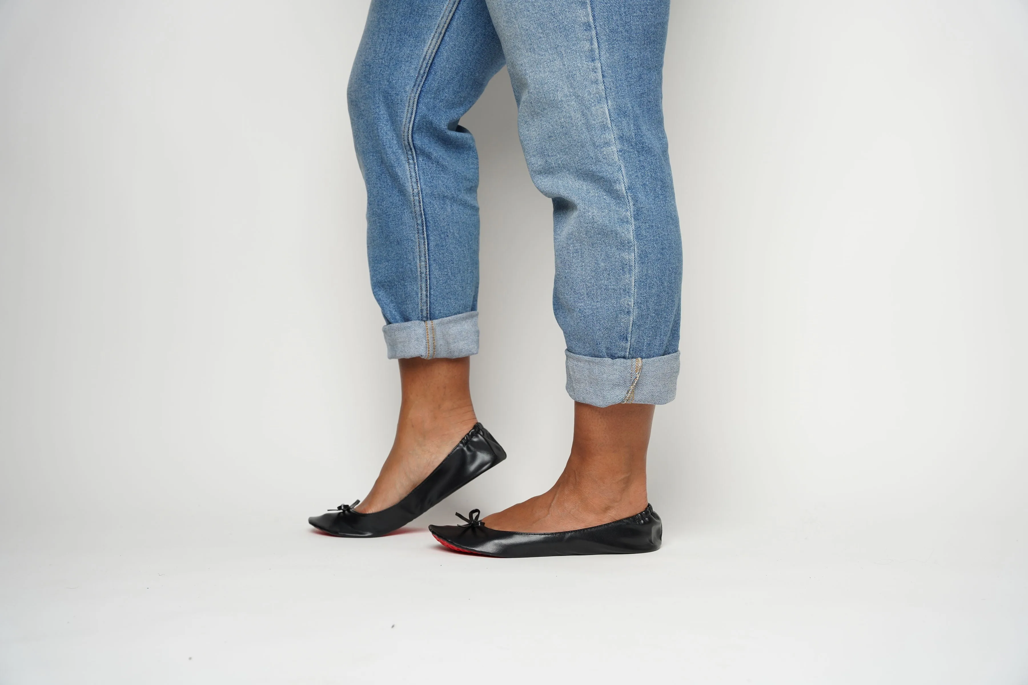 Matte Black Rollable Flats