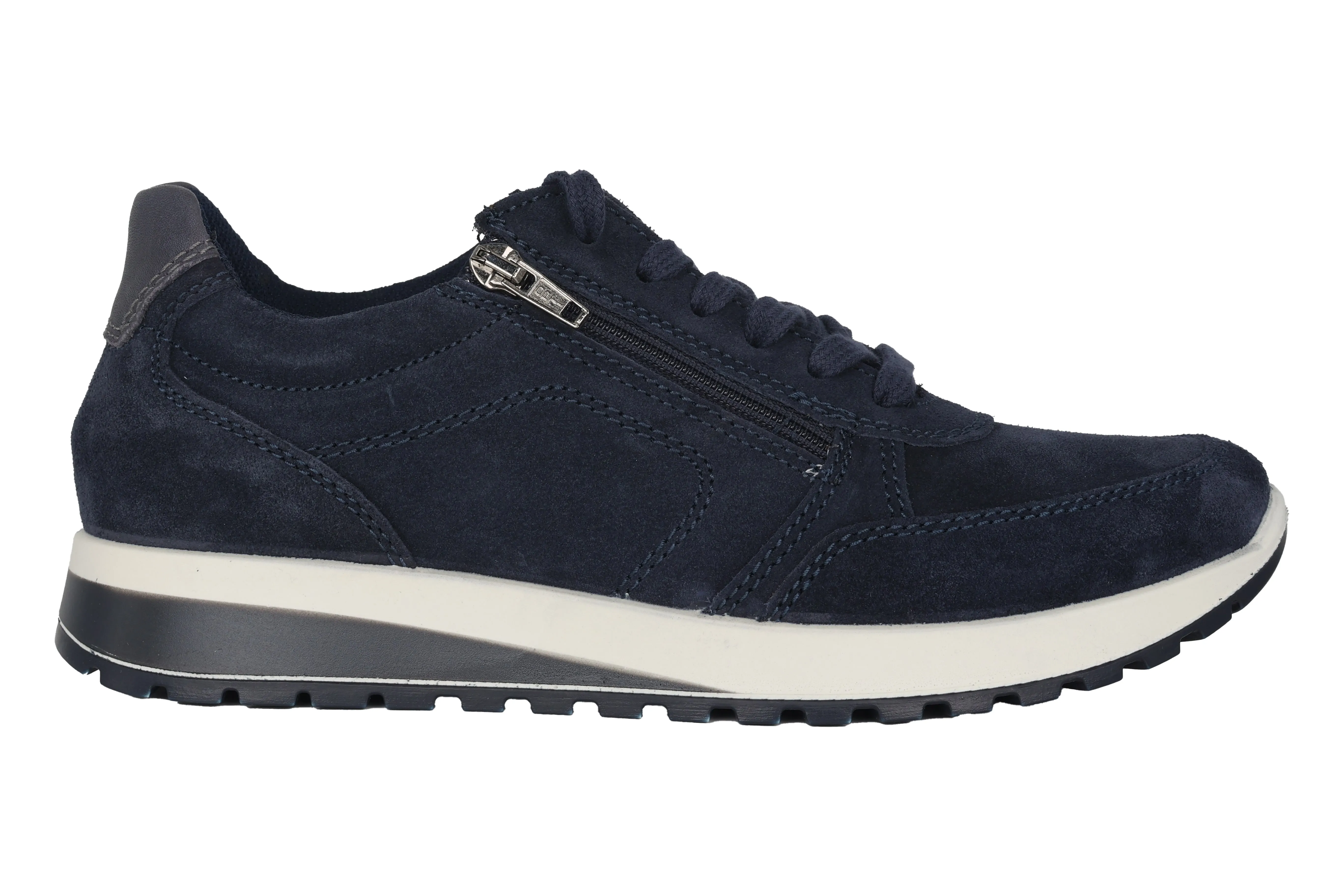 'Matteo' men's wide fit (H) lace-zip sneaker - Blue