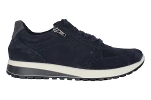 'Matteo' men's wide fit (H) lace-zip sneaker - Blue