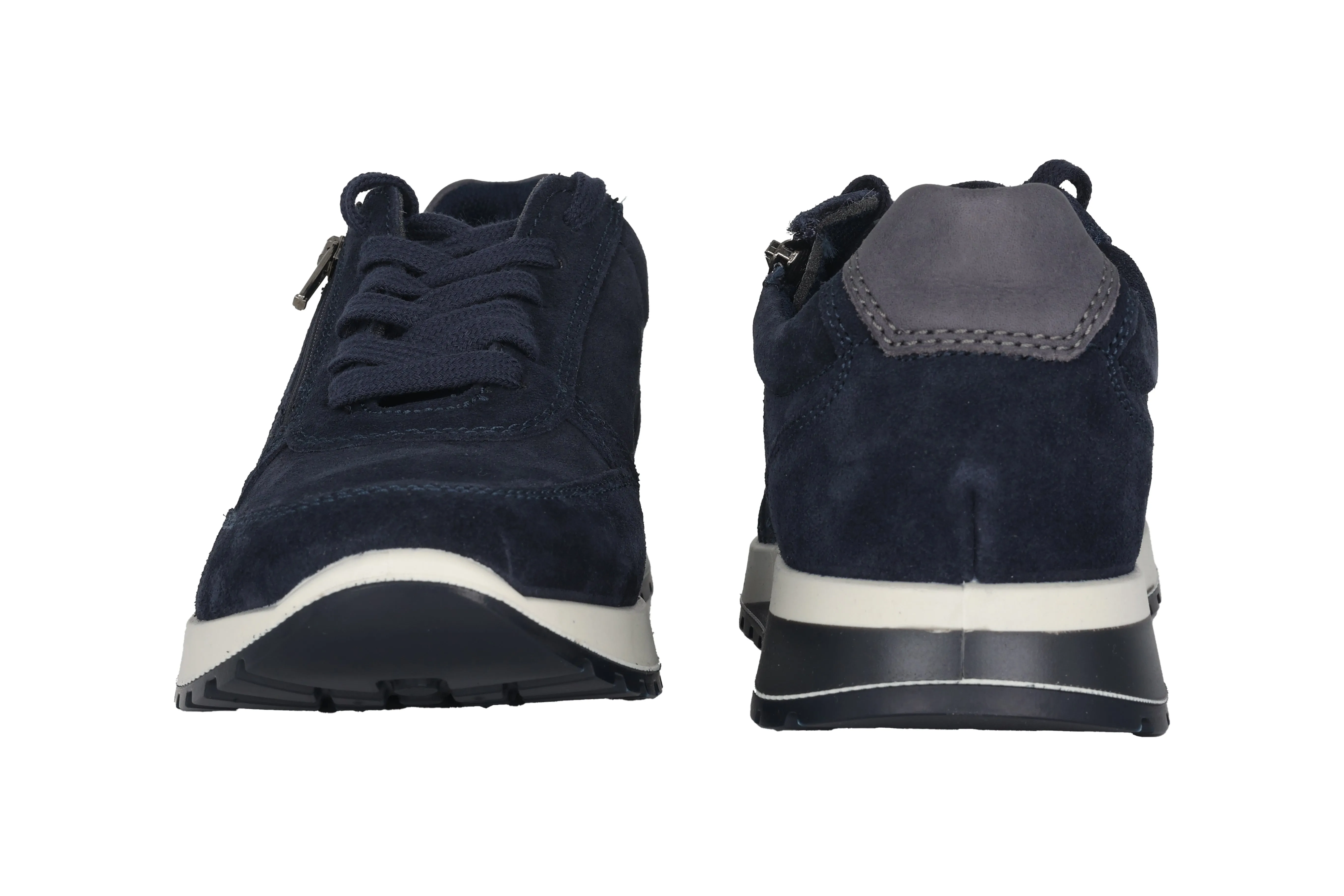 'Matteo' men's wide fit (H) lace-zip sneaker - Blue