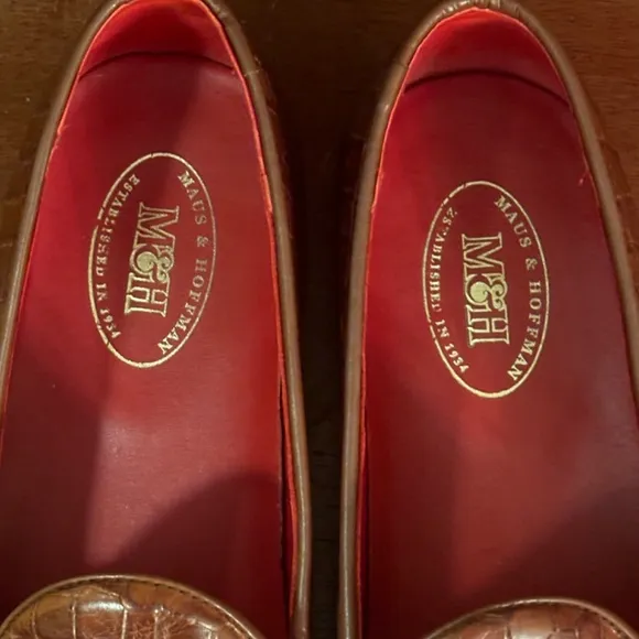 Maus and Hoffman Crocodile Loafers