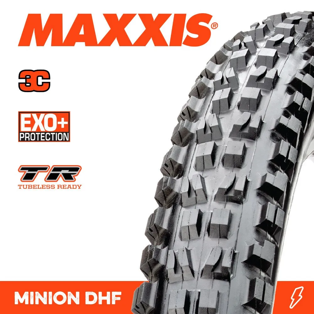 Maxxis Tyre Minion DHR II 27.5 X 2.40 WT 3C Grip EXO  TR Fold 60TPI E-25