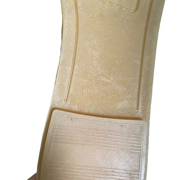 MAYPOL Woven Sling Back Espadrilles SandalsBlack Tan 40