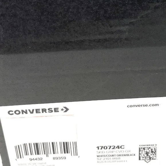 💖MEGA SALE💖Converse Men's SKID GRIP CVO OX White Print Canvas Low Top 170724