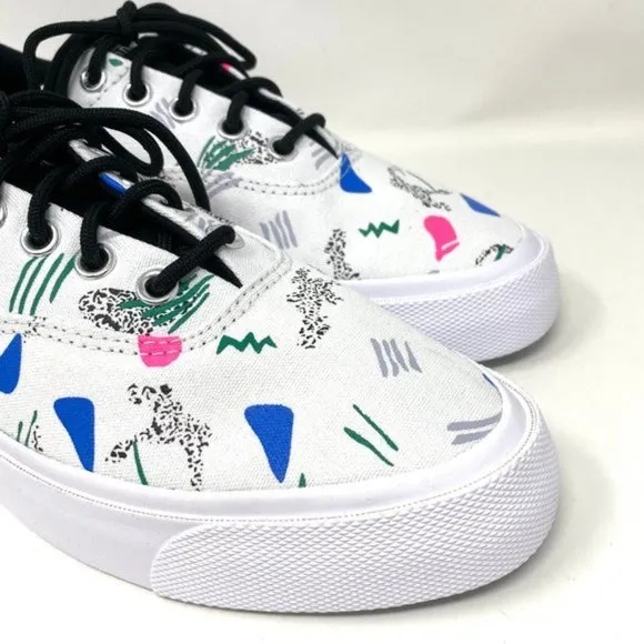 💖MEGA SALE💖Converse Men's SKID GRIP CVO OX White Print Canvas Low Top 170724