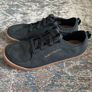 Mens 8 Astral Loyak Sneakers Boat Shoes Black Trail Lace Up Minimalist Barefoot