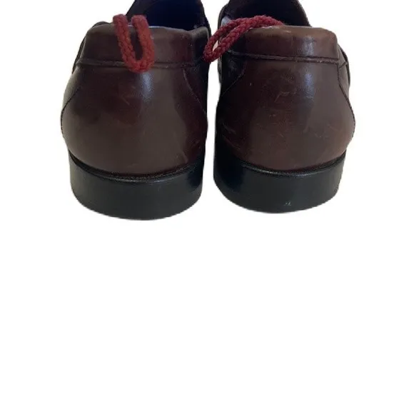 Men's Allen Edmonds Kearney Burgundy Penny Loafers Size 9 d