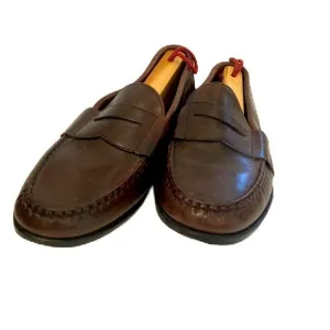 Men's Allen Edmonds Kearney Burgundy Penny Loafers Size 9 d