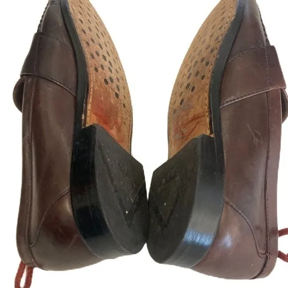 Men's Allen Edmonds Kearney Burgundy Penny Loafers Size 9 d