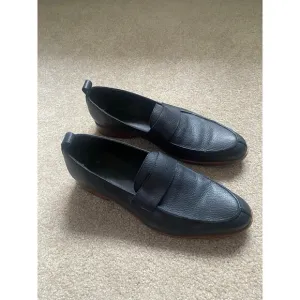 Men's Black Penny Loafers Batistella Handmade in Italy Leather Size 42 / Men's 9