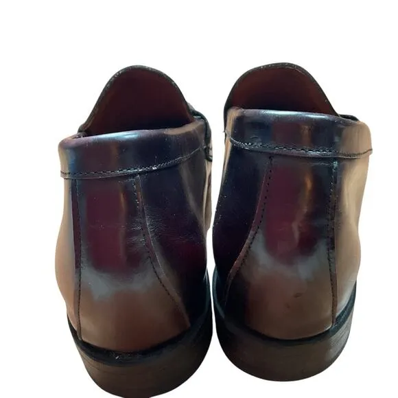 Men’s brown penny loafers with lift for height 7.5