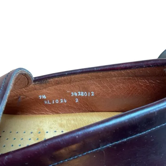 Men’s brown penny loafers with lift for height 7.5