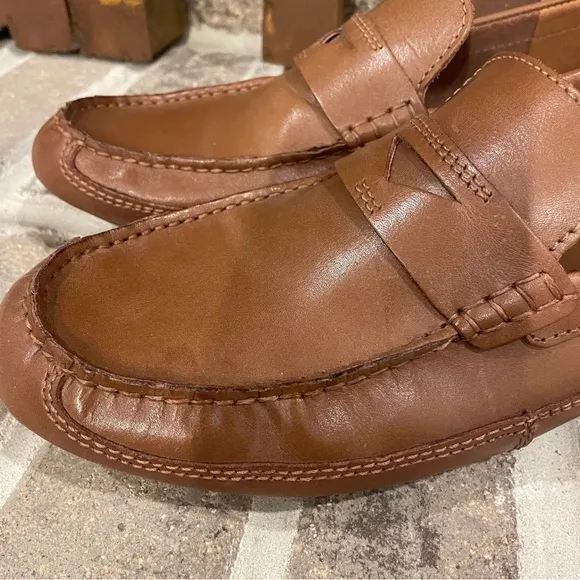 Men's Clarks Brown Leather Driving Loafers Size 8.5