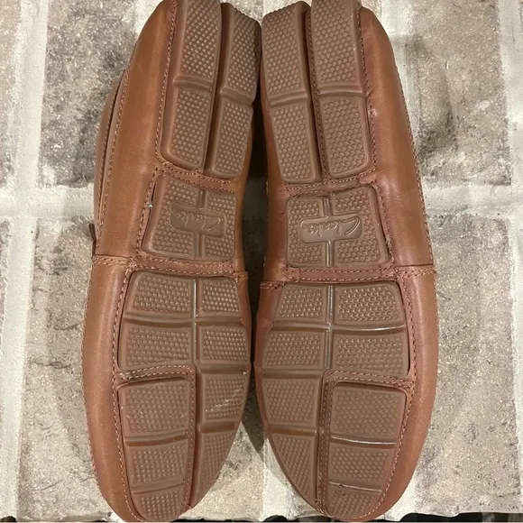 Men's Clarks Brown Leather Driving Loafers Size 8.5