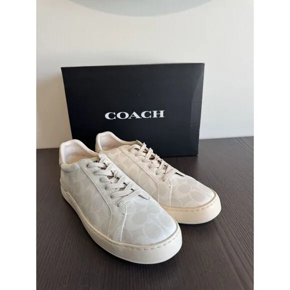 Men's Coach Low Top Sneakers 11.5 D Signature G4949 Chalk Off-White NWT Shoes