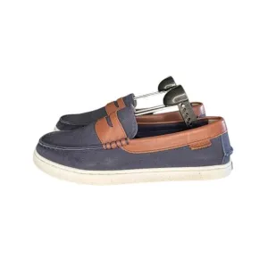 Men's Cole Haan Nantucket Penny Loafers Canvas Size 9 Blue White