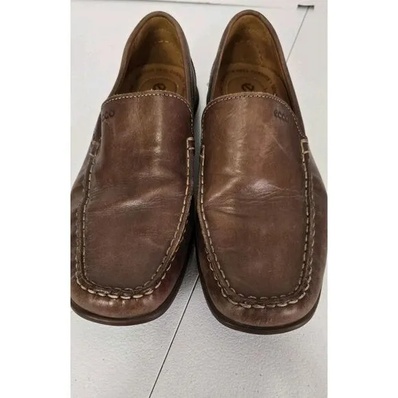 Mens Ecco Classic‎ Driving Shoe Loafer EU 41 US  8.5 Brown Leather Comfort