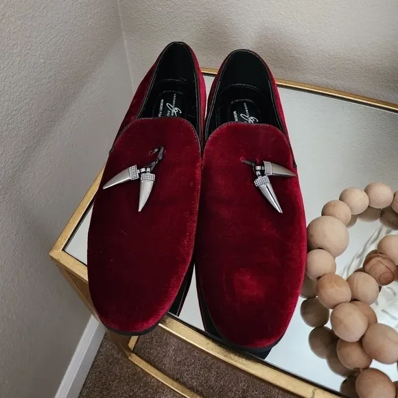 Mens Giorgio Brutini Metallic Penny Velvet Loafers Slip-Ons size 8 NEW