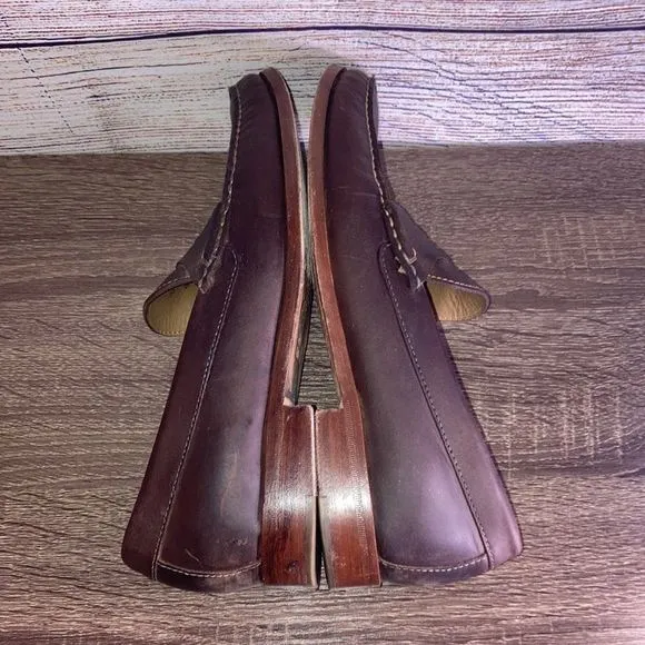 Mens Johnston &amp; Murphy 9M Penny Brown Sheepskin Loafers