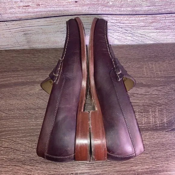 Mens Johnston &amp; Murphy 9M Penny Brown Sheepskin Loafers