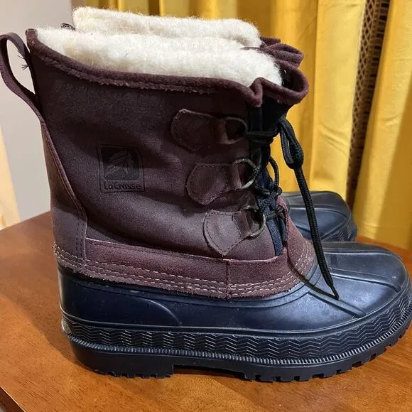 Men's LaCrosse Waterproof Winter Boots Lined Size 8 Made in USA