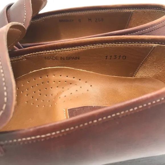 Men’s Mezlan made in Spain leather penny loafers boat shoes size 8m