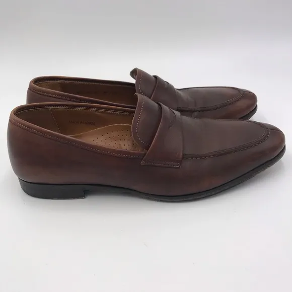 Men’s Mezlan made in Spain leather penny loafers boat shoes size 8m