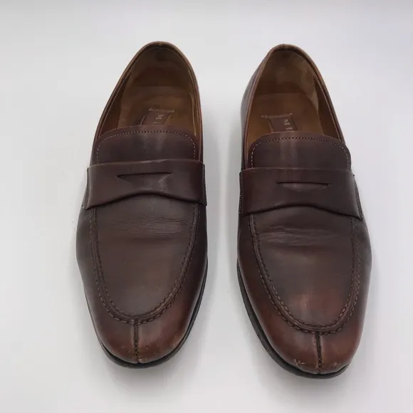 Men’s Mezlan made in Spain leather penny loafers boat shoes size 8m