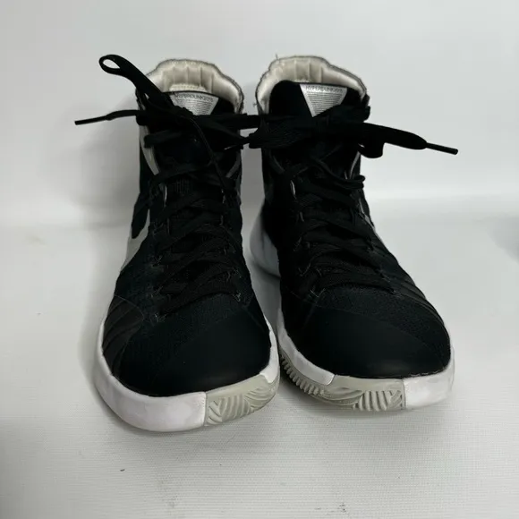 MENS Nike Hyperdunk 2015 Black &amp; Metallic Silver Sneakers Size 8.5