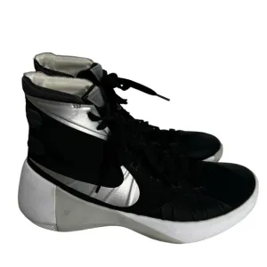 MENS Nike Hyperdunk 2015 Black &amp; Metallic Silver Sneakers Size 8.5