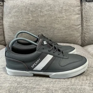 Men’s SPERRY Halyard Retro Lace Up Gray Sneakers Size 10.