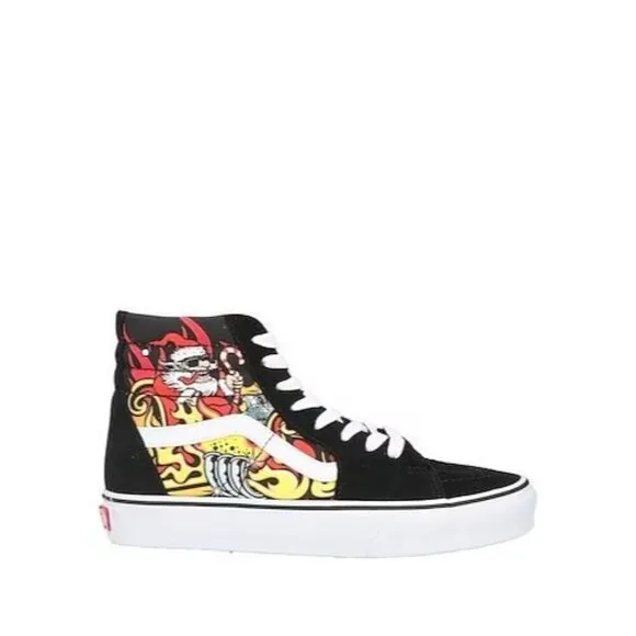 Mens Vans Sk8-Hi Santa Flame Black Skate Shoes Sneakers Size: 11 NIB