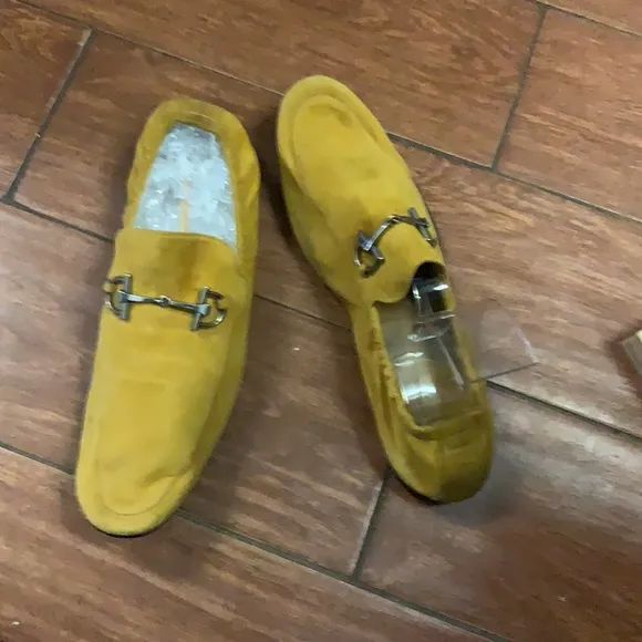 Men's Yellow Mustard Suede Horsebit Driver…