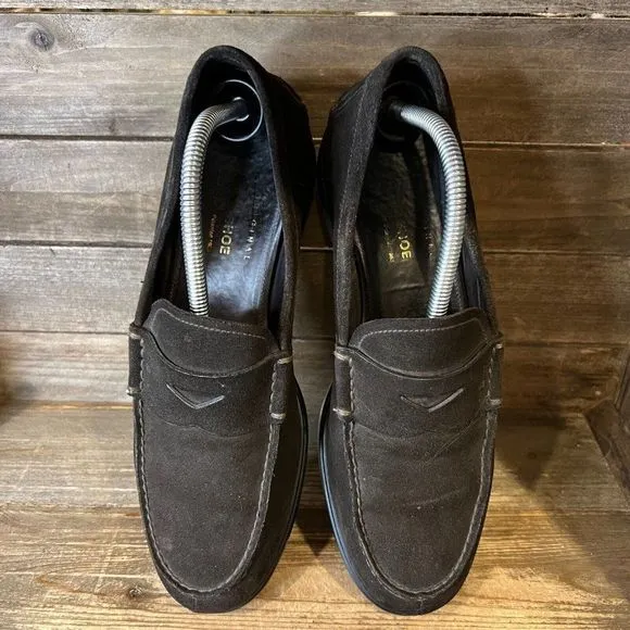 Mens The Original Car Shoe KUD 461 Brown Suede‎ Penny Loafers Size UK 8 US 9 M