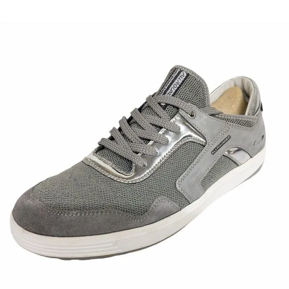Mephisto Allrounder Metallic Silver Gray Marcella Sneakers Walking Shoes 9.5