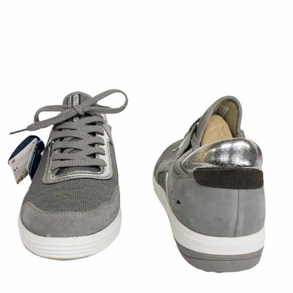 Mephisto Allrounder Metallic Silver Gray Marcella Sneakers Walking Shoes 9.5