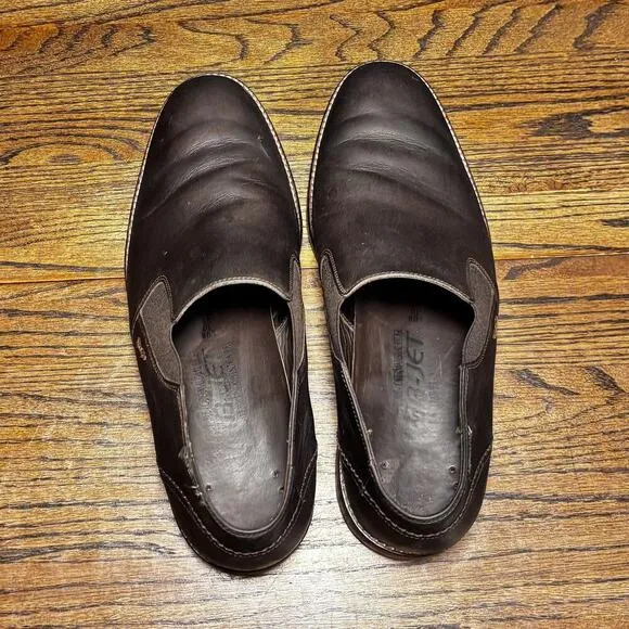Mephisto Brown Leather Slip On Driving Loafers Men’s 10.5