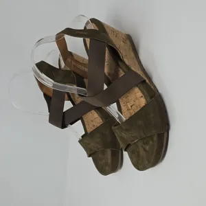Mephisto Giuliana Loden Green Open Toe Sandals Size 11