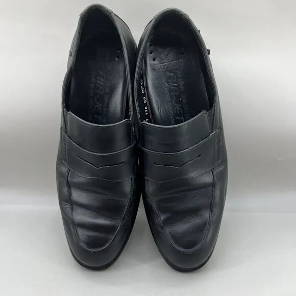 Mephisto Kurtis Penny Loafers Men Size 10 Black Leather Slip on Comfort Shoes