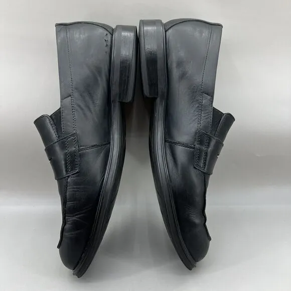Mephisto Kurtis Penny Loafers Men Size 10 Black Leather Slip on Comfort Shoes