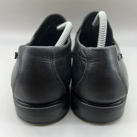 Mephisto Kurtis Penny Loafers Men Size 10 Black Leather Slip on Comfort Shoes