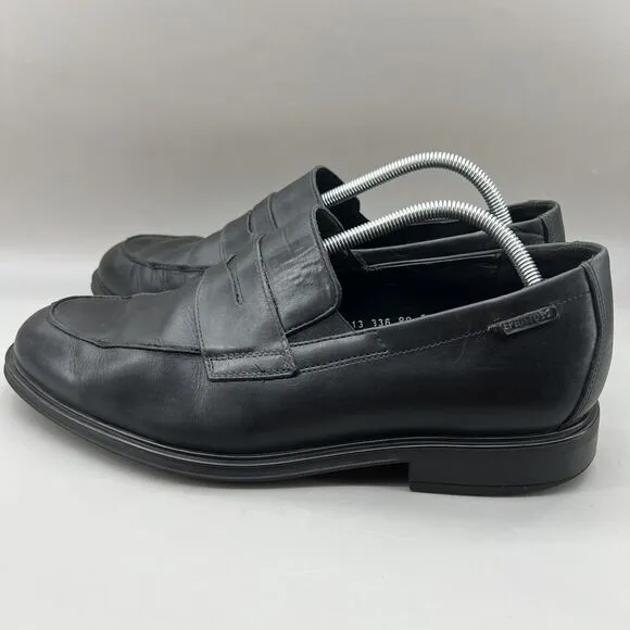 Mephisto Kurtis Penny Loafers Men Size 10 Black Leather Slip on Comfort Shoes