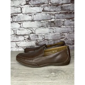 Mephisto Loafers Men Sz 10.5 Brown Leather Slip On Moc Cool Air Driving