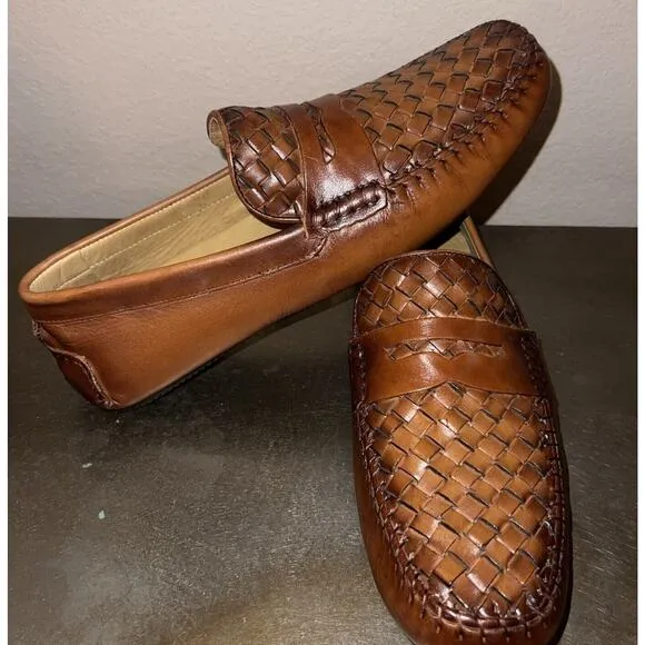 MERCANTI FIORENTINI Mens Loafers Leather SlipOn Driving Shoes 8.5 MF 7865 NEW