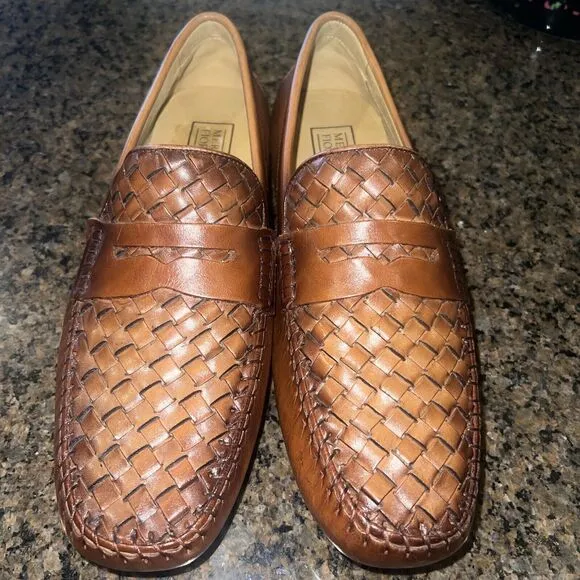 MERCANTI FIORENTINI Mens Loafers Leather SlipOn Driving Shoes 8.5 MF 7865 NEW